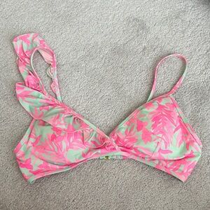 Vineyard Vines Pink and Green Bikini Top